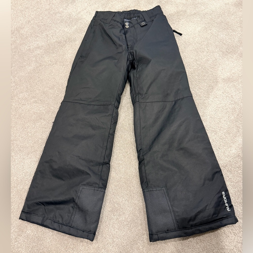 Kids Black Snow Pants